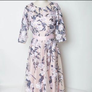 BHLDN Linden 16 Pink Midi Tea Length Anthropologie